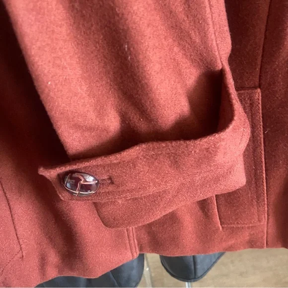 BANANA REPUBLIC Wool Red Rust Jacket Coat Blazer Classic M